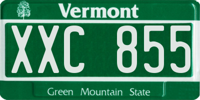 VT license plate XXC855