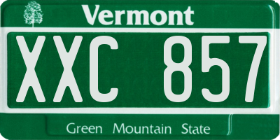 VT license plate XXC857