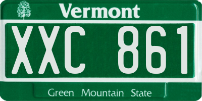 VT license plate XXC861