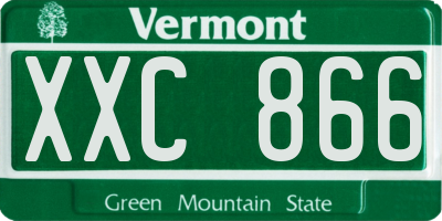 VT license plate XXC866