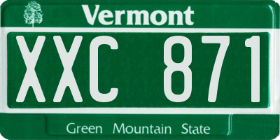 VT license plate XXC871