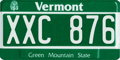VT license plate XXC876