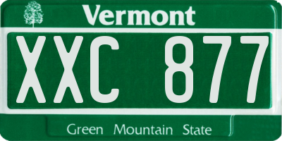 VT license plate XXC877