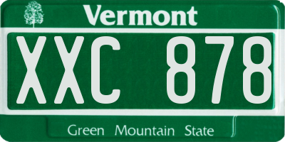 VT license plate XXC878