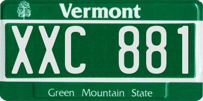 VT license plate XXC881