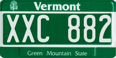 VT license plate XXC882