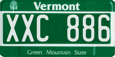 VT license plate XXC886