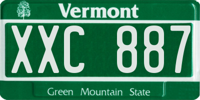 VT license plate XXC887
