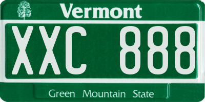 VT license plate XXC888