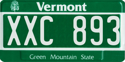 VT license plate XXC893