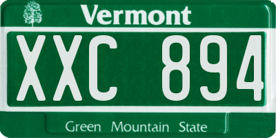 VT license plate XXC894