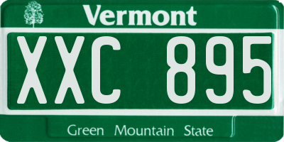 VT license plate XXC895