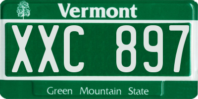 VT license plate XXC897