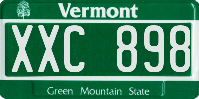 VT license plate XXC898