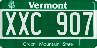 VT license plate XXC907