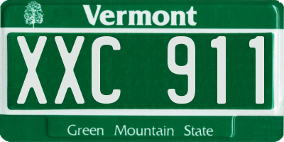 VT license plate XXC911