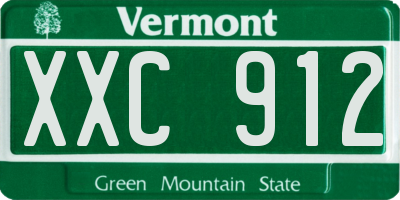VT license plate XXC912