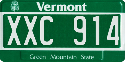 VT license plate XXC914