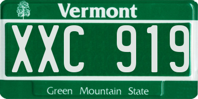 VT license plate XXC919