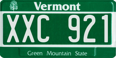VT license plate XXC921
