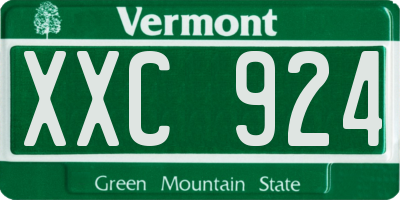 VT license plate XXC924