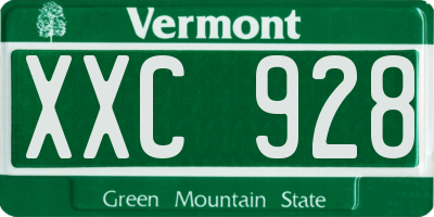 VT license plate XXC928