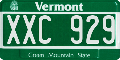 VT license plate XXC929
