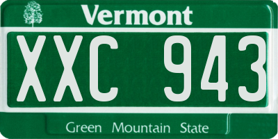 VT license plate XXC943
