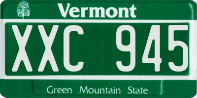 VT license plate XXC945