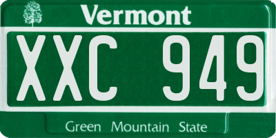 VT license plate XXC949
