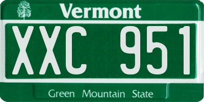 VT license plate XXC951