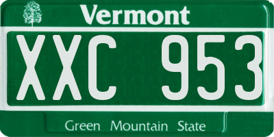 VT license plate XXC953