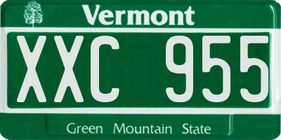 VT license plate XXC955