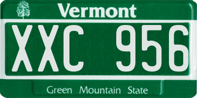 VT license plate XXC956