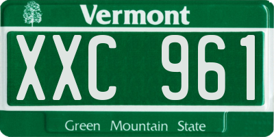 VT license plate XXC961