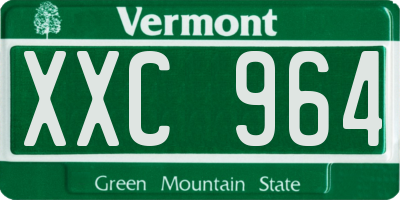 VT license plate XXC964