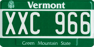 VT license plate XXC966