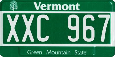 VT license plate XXC967