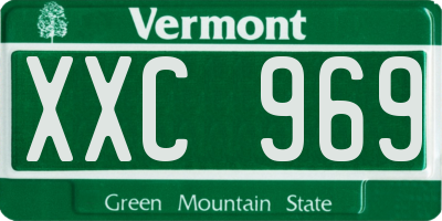 VT license plate XXC969