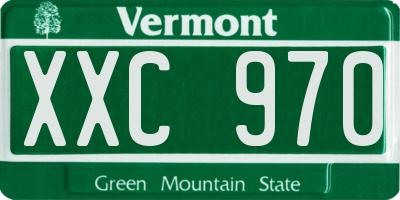 VT license plate XXC970