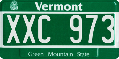 VT license plate XXC973
