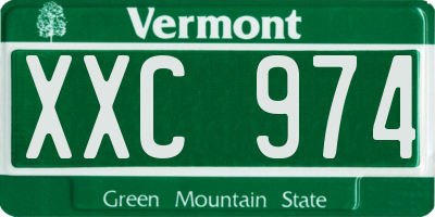 VT license plate XXC974