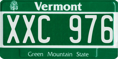 VT license plate XXC976