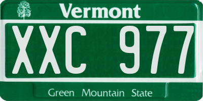 VT license plate XXC977