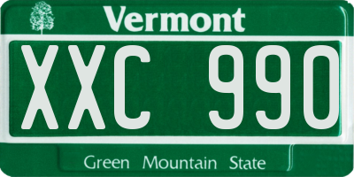 VT license plate XXC990