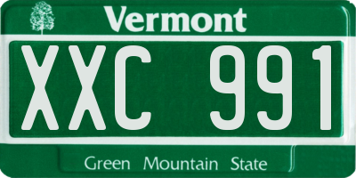 VT license plate XXC991