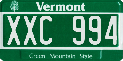 VT license plate XXC994