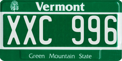 VT license plate XXC996