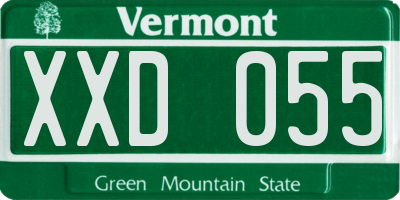 VT license plate XXD055