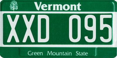VT license plate XXD095